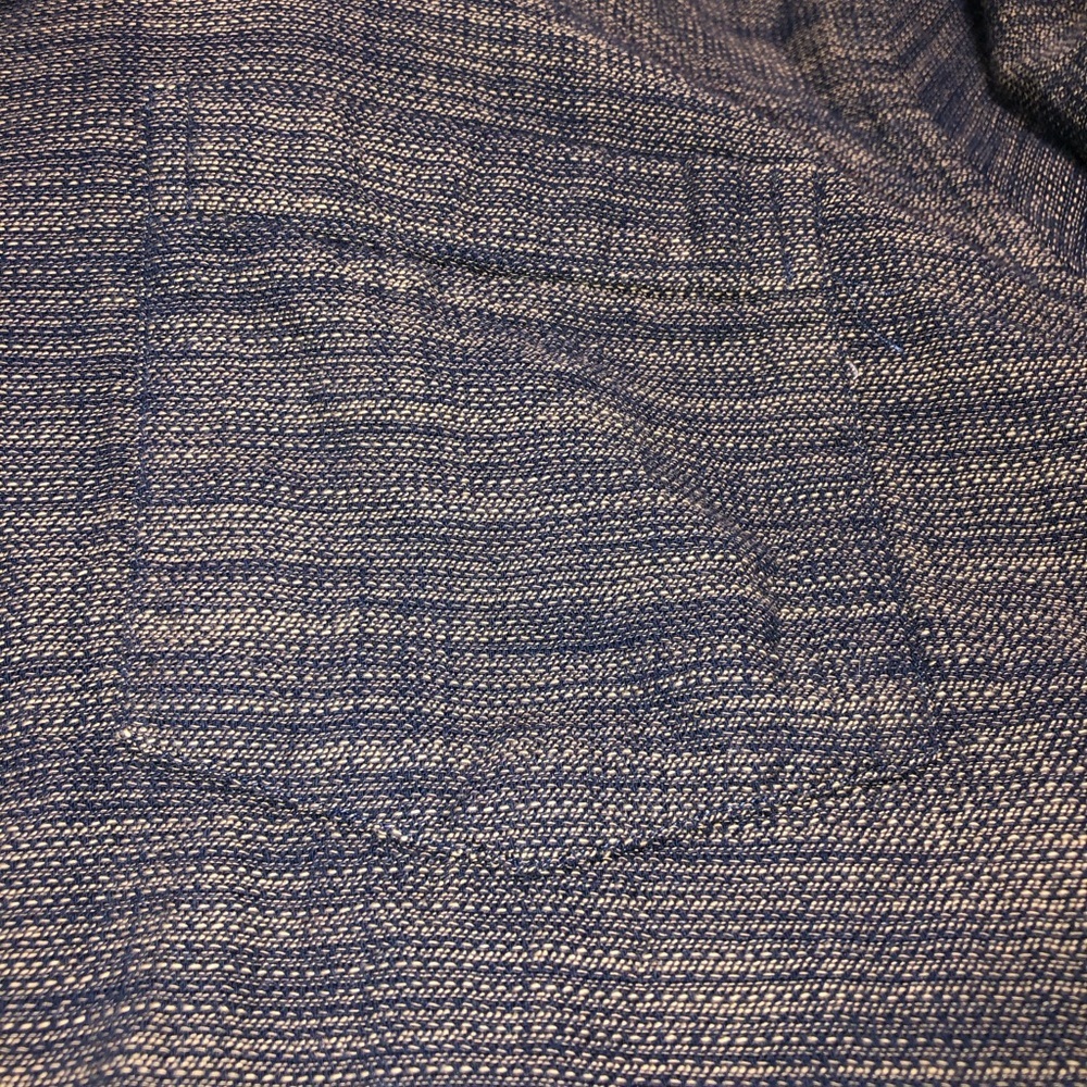 ROWM SIZE 2XT BLUE AND TAN TWEED LOOKING SHORT SLEEVE SHIRT W/POCKET - Picture 5 of 5